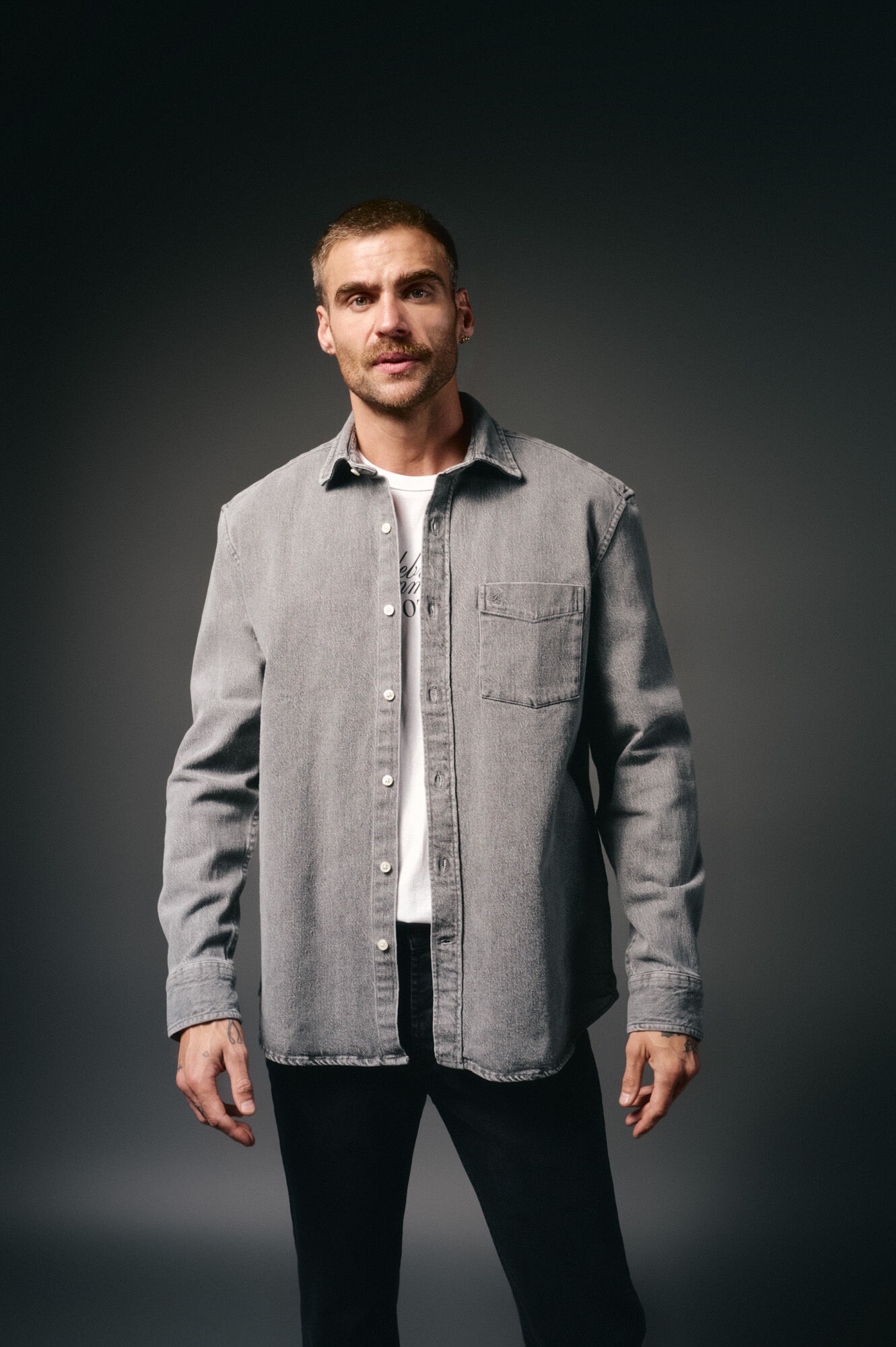 OOTO Sobrecamisa denim Gris