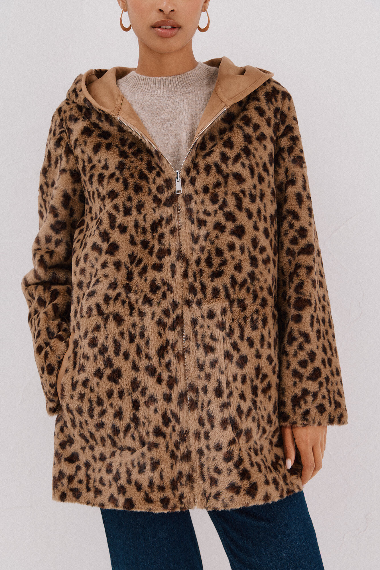 Cortefiel Abrigo efecto doble faz reversible