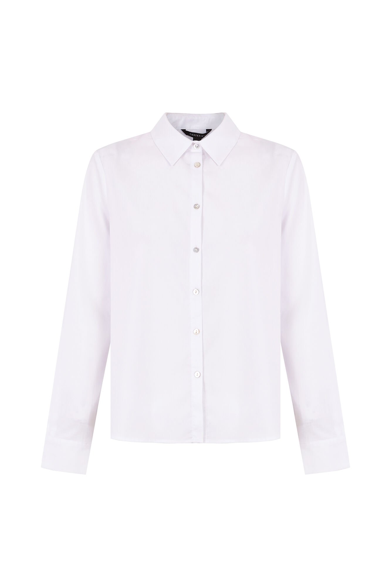 Cortefiel Poplin shirt White
