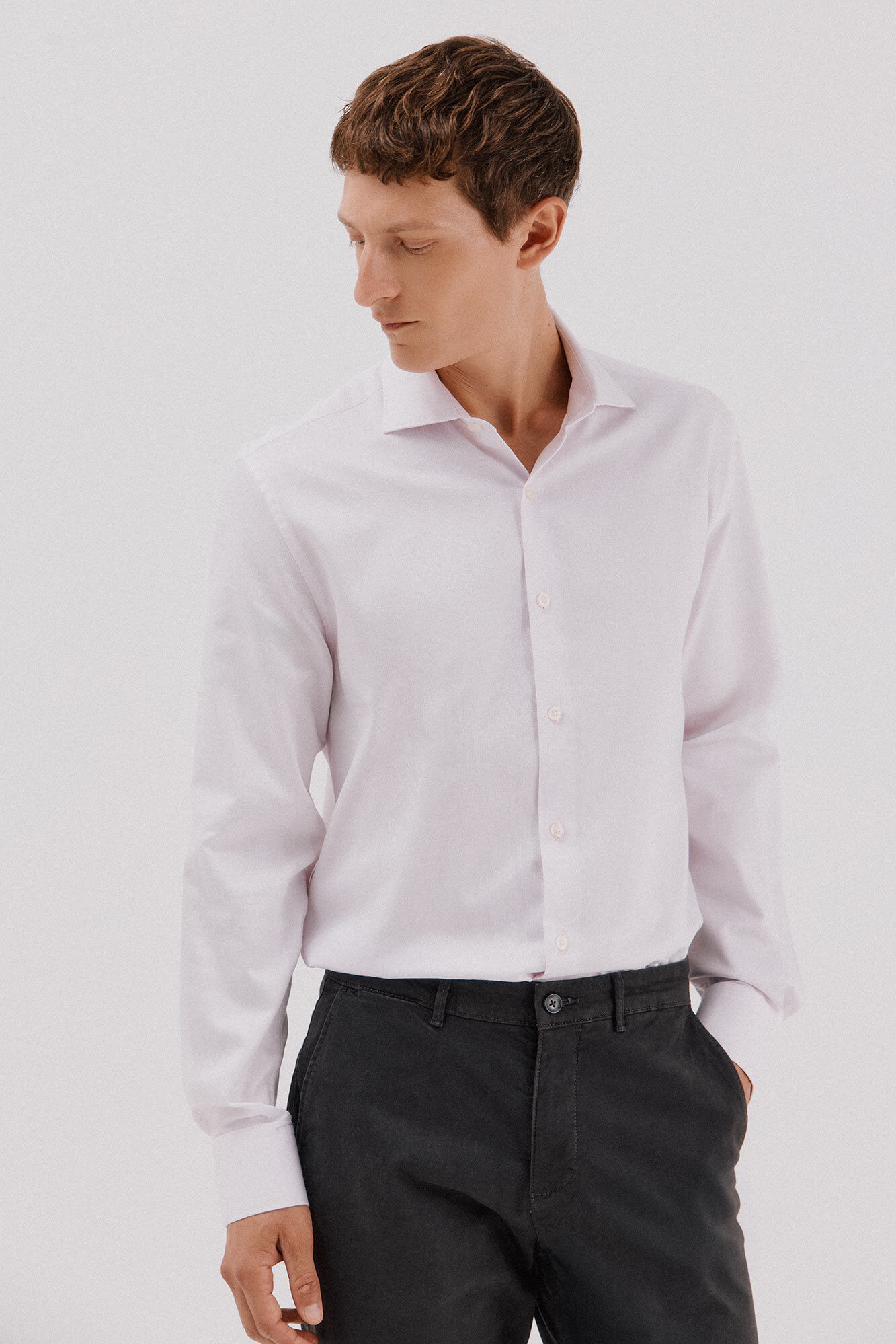 Cortefiel Easy-iron striped dress shirt