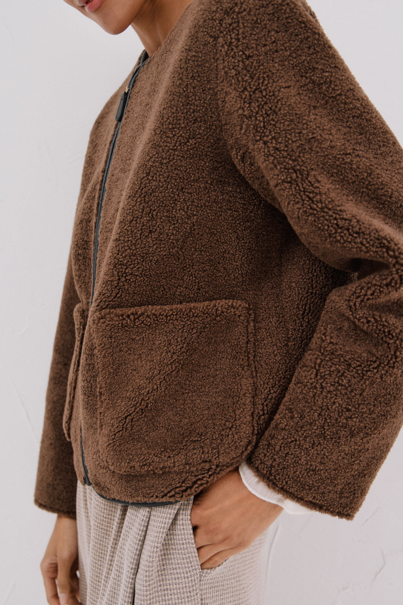 Cortefiel Double-sided effect jacket Dark brown