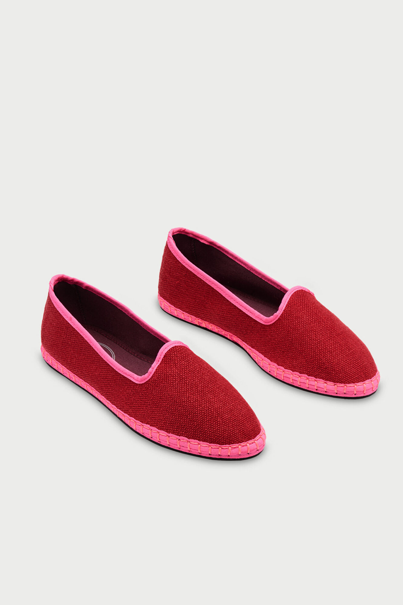 Flabelus Slipper de lino Vermelho