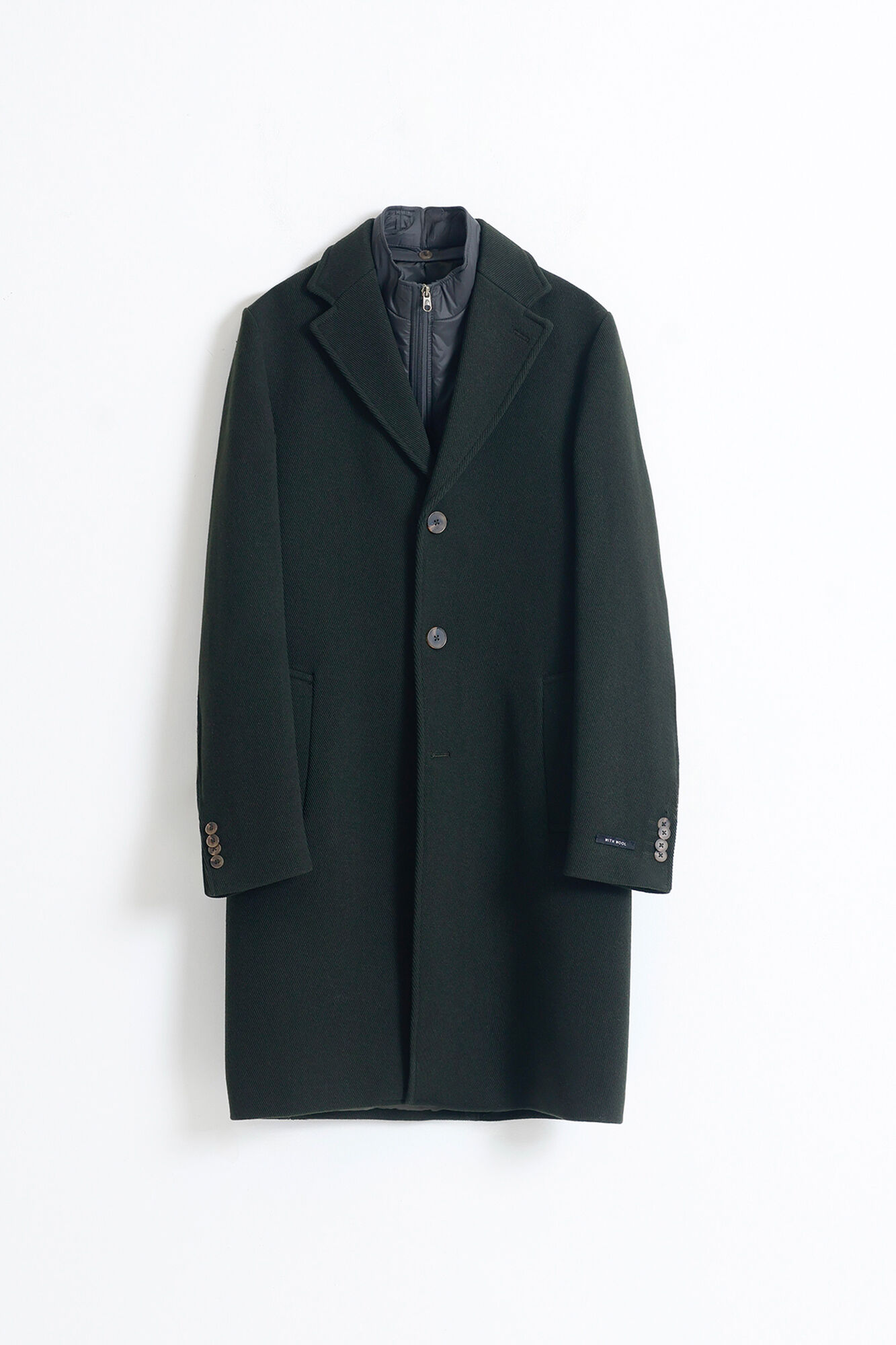 PuroEGO Sobretudo com gola remov&iacute;vel