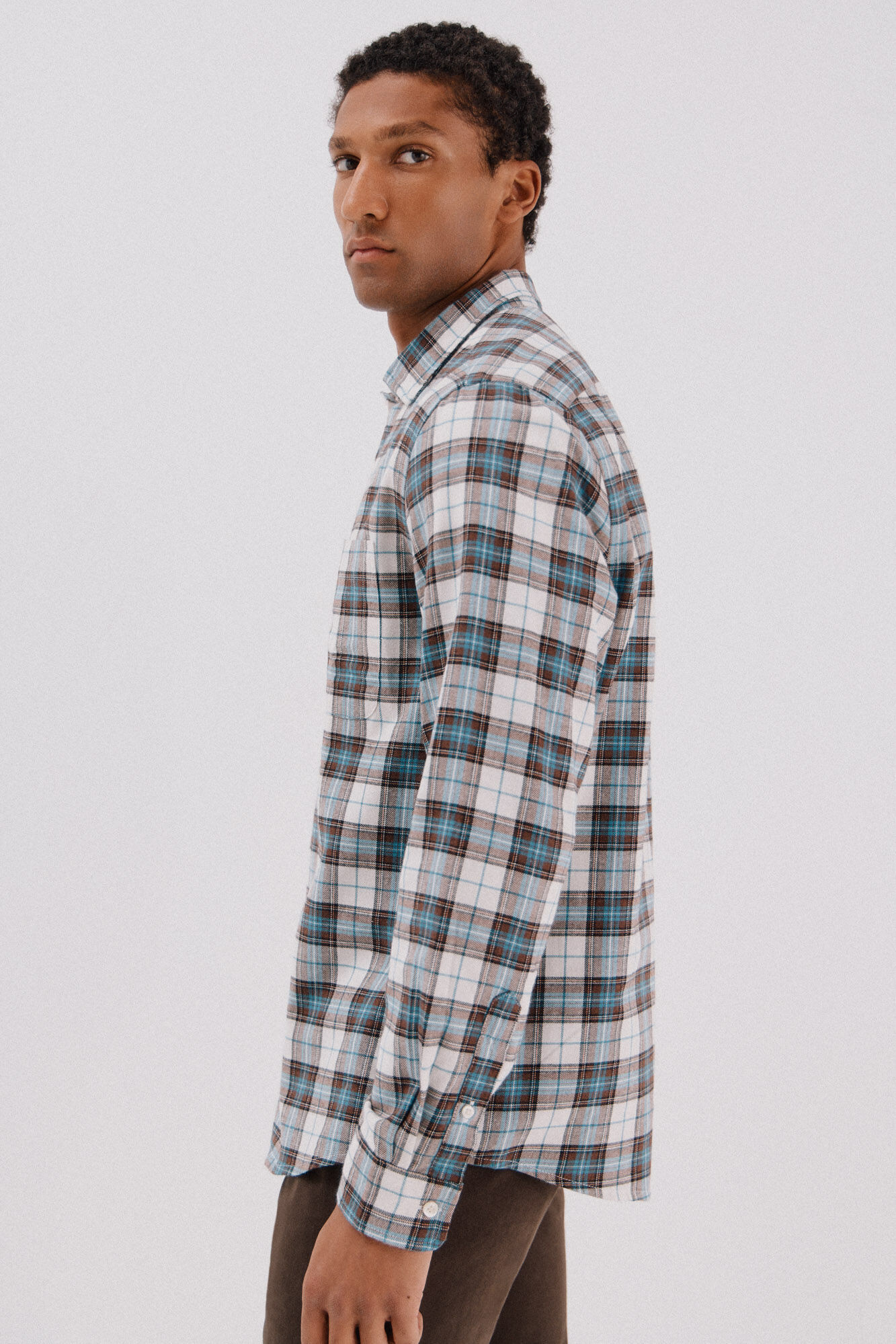Cortefiel Checked flannel shirt