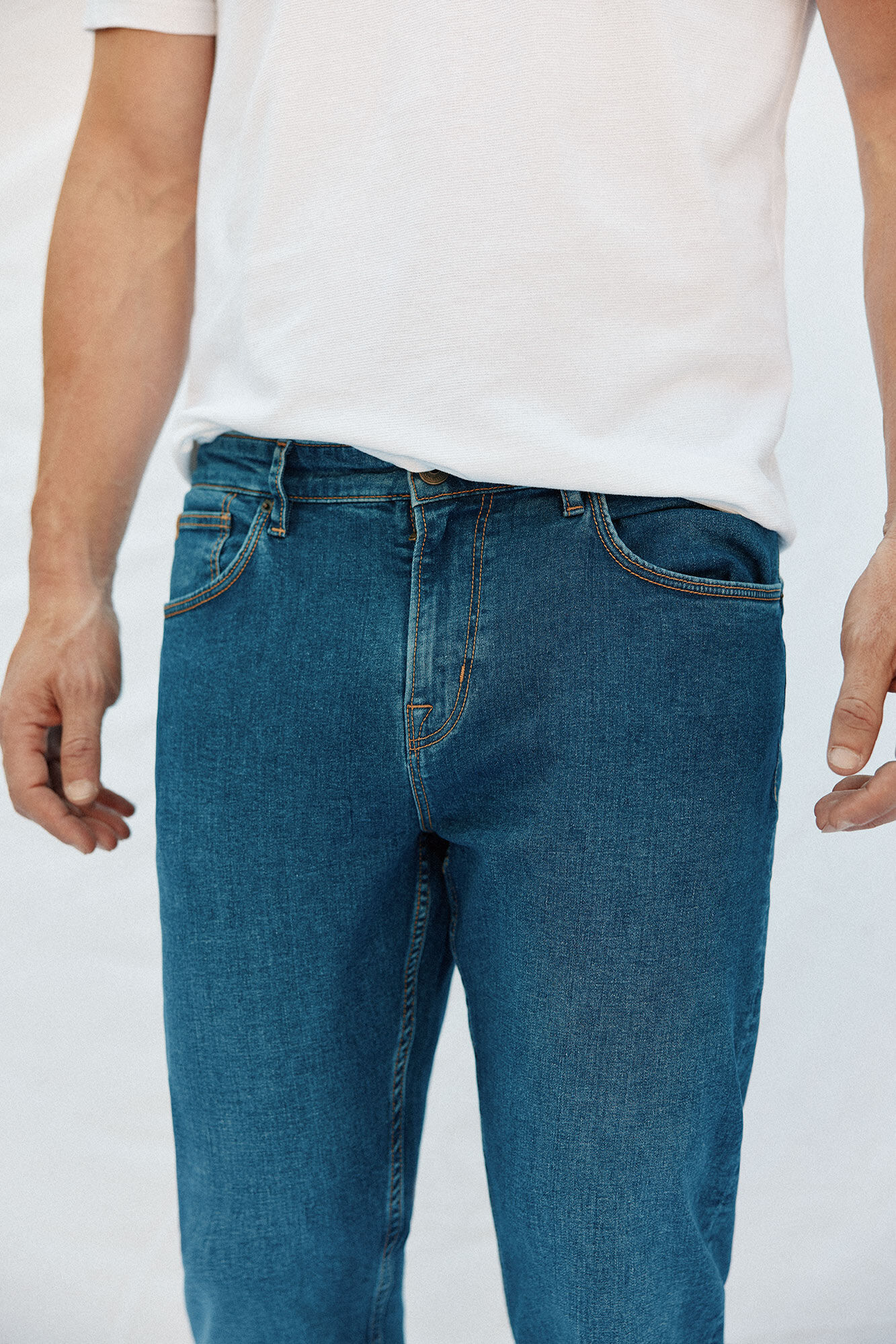 Cortefiel Regular fit jeans Blue