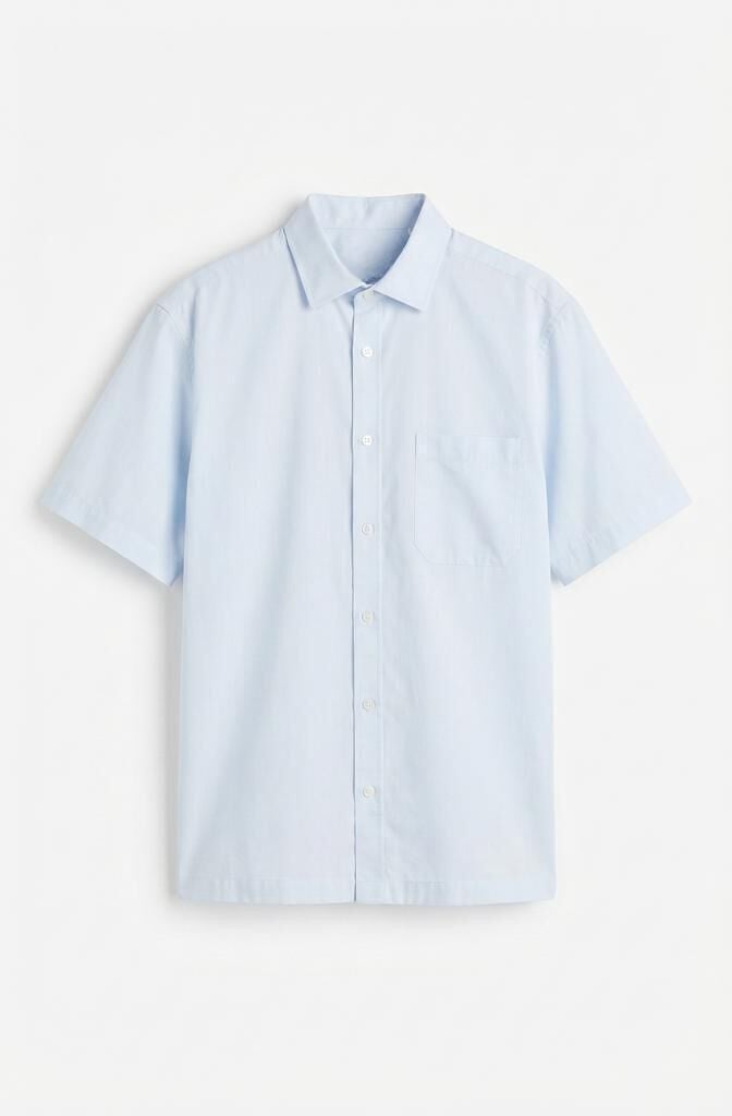 Cortefiel Gingham short sleeve shirt Blue