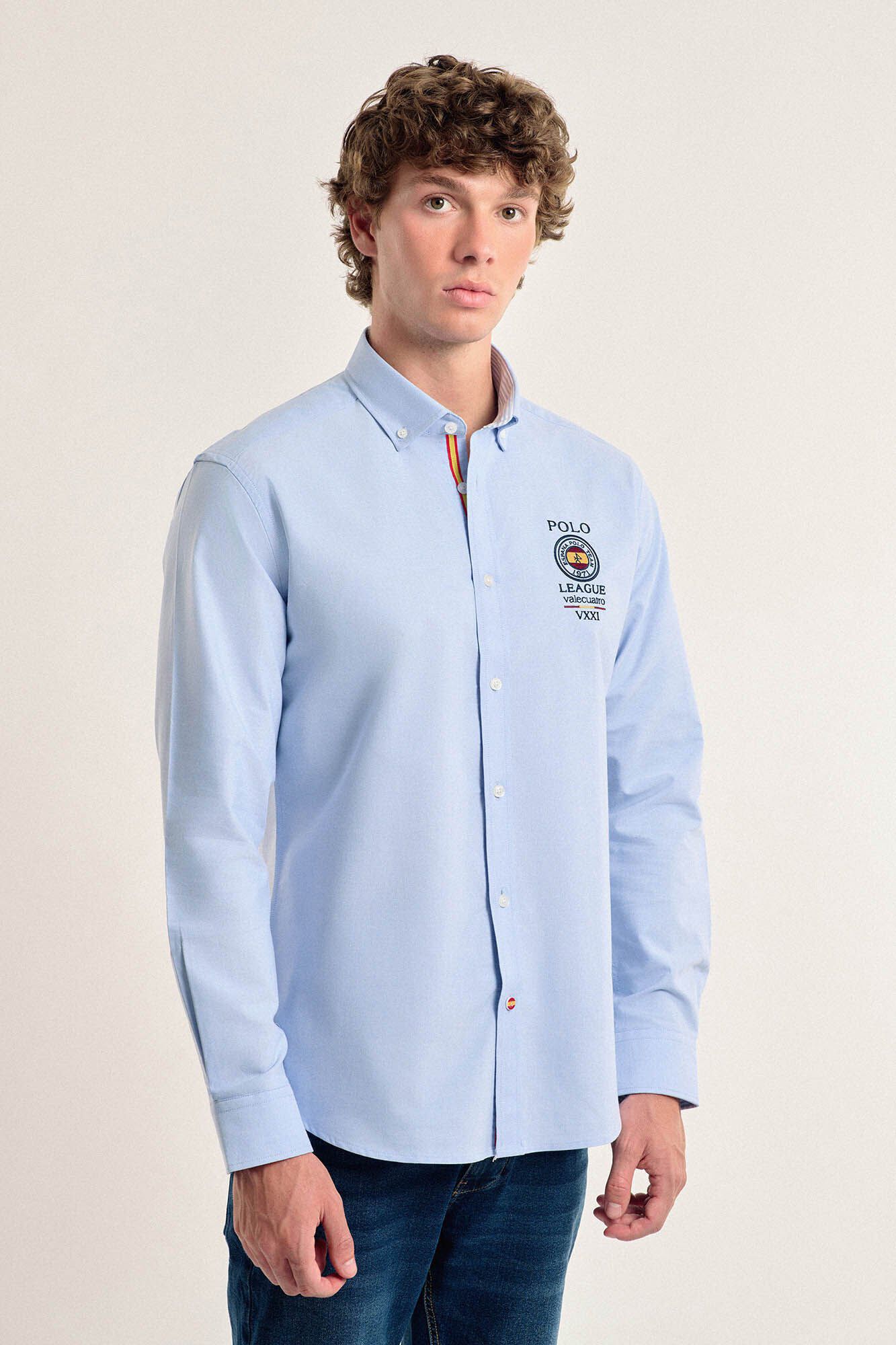 Valecuatro Camisa masculina Valecuatro azul claro Espanha Azul