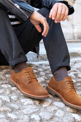 Panama Jack Sapatos de pele masculinos Castanho