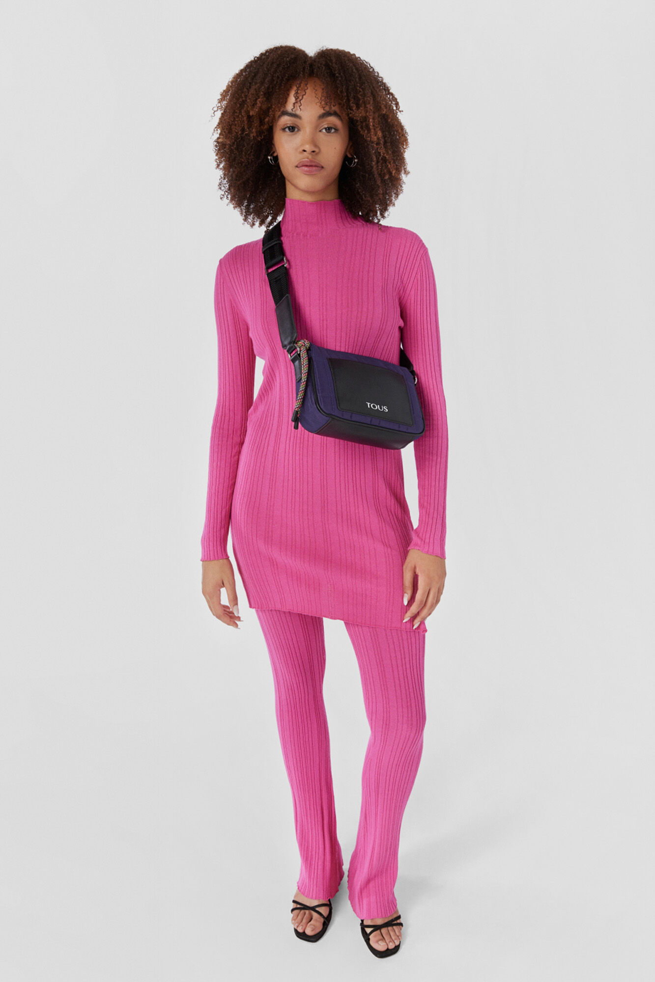 Tous Saco de ombro almofadado do Imp&eacute;rio TOUS de cor p&uacute;rpura m&eacute;dia Roxo