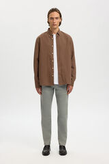 Selected Cal&ccedil;a cal&ccedil;as chino slim fit feita de algod&atilde;o org&acirc;nico  Verde