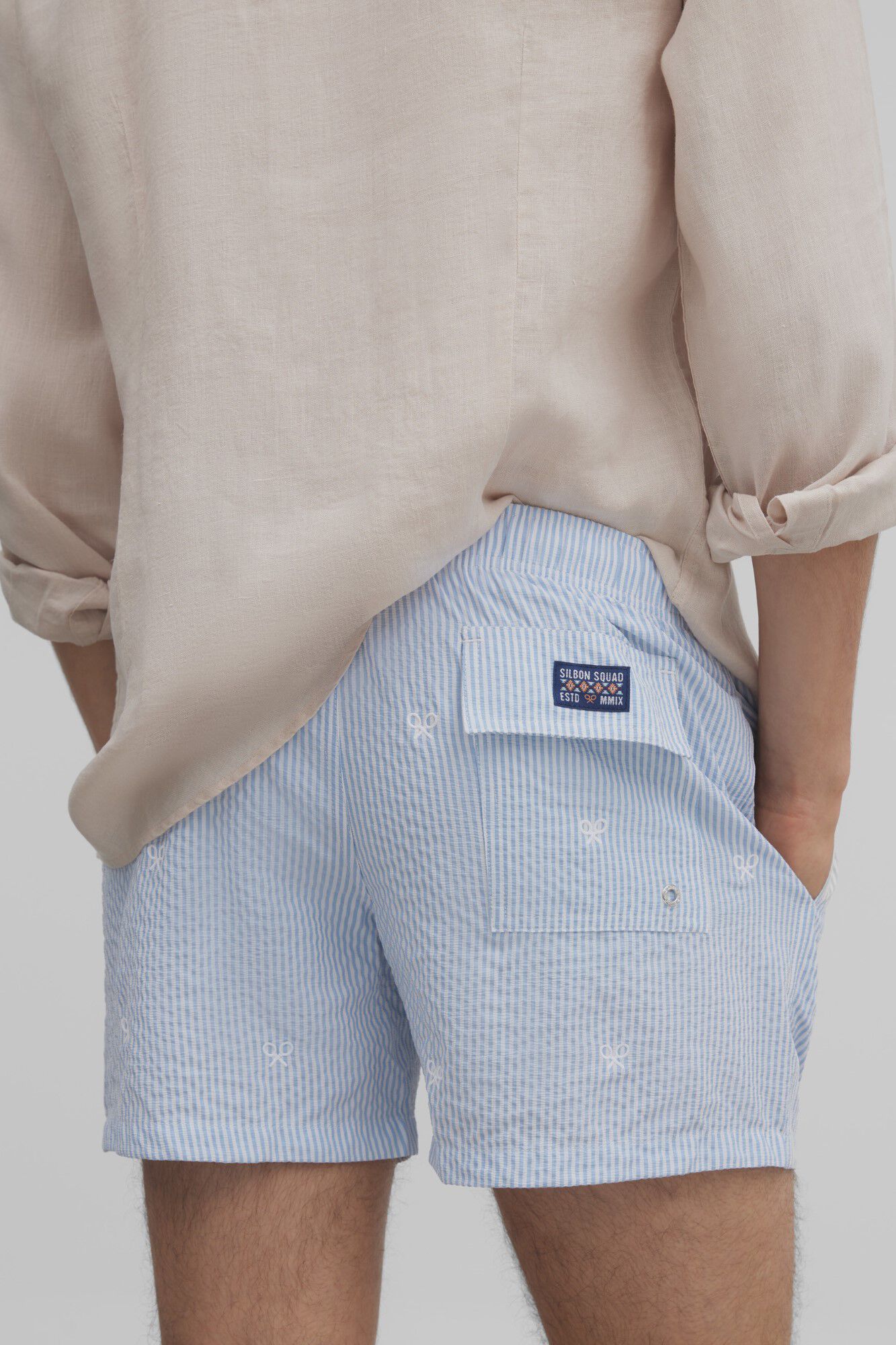 Silbon Ba&ntilde;ador rayas Azul