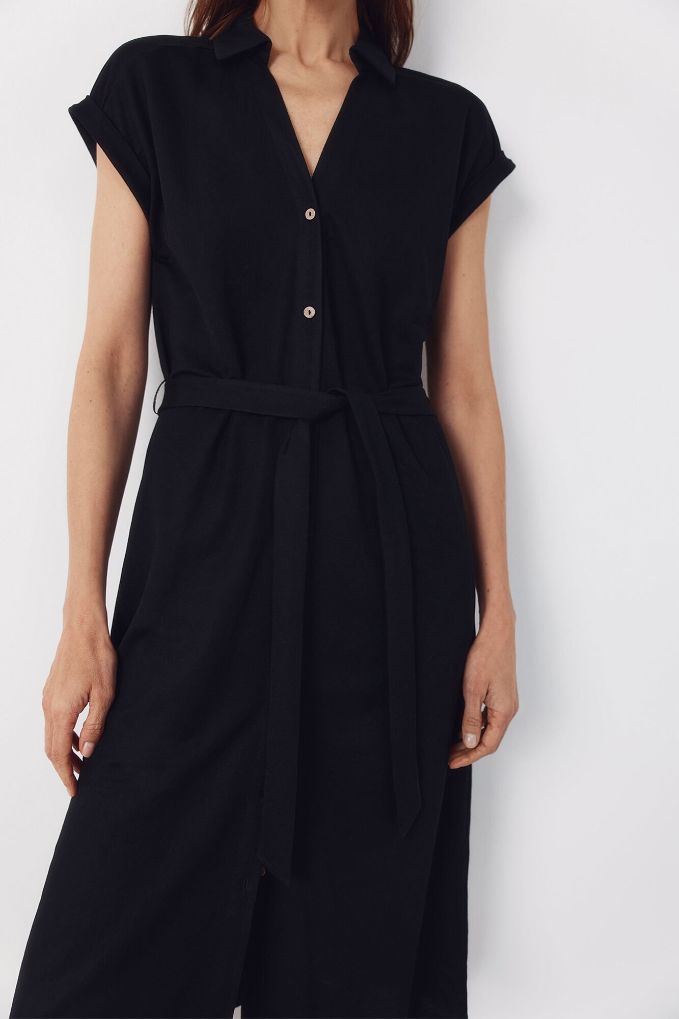 Cortefiel Shirt dress Black