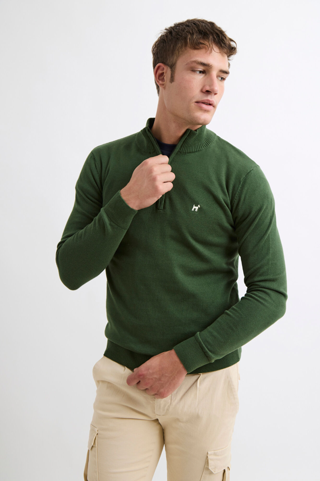 Williot Camisola Meia Fecho-&Eacute;clair Verde