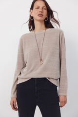 Cortefiel Chenille t-shirt Beige