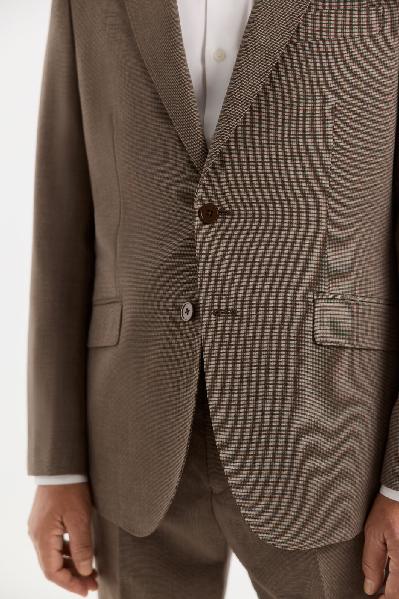 Cortefiel Mole eye bird's eye blazer Brown