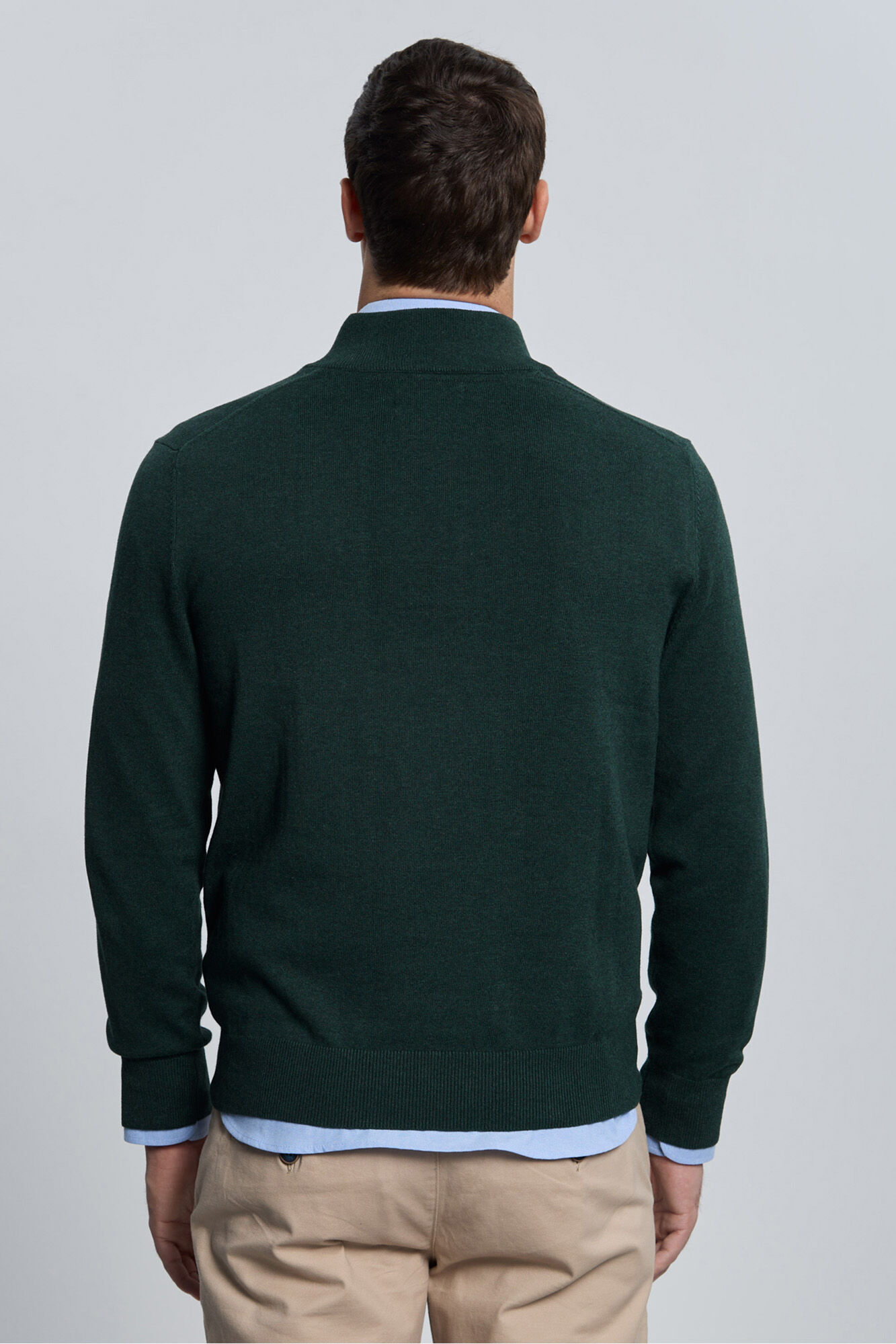 Valecuatro Camisola verde com meia fecho-&eacute;clair Verde