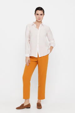 Cortefiel Straight cut trousers Orange