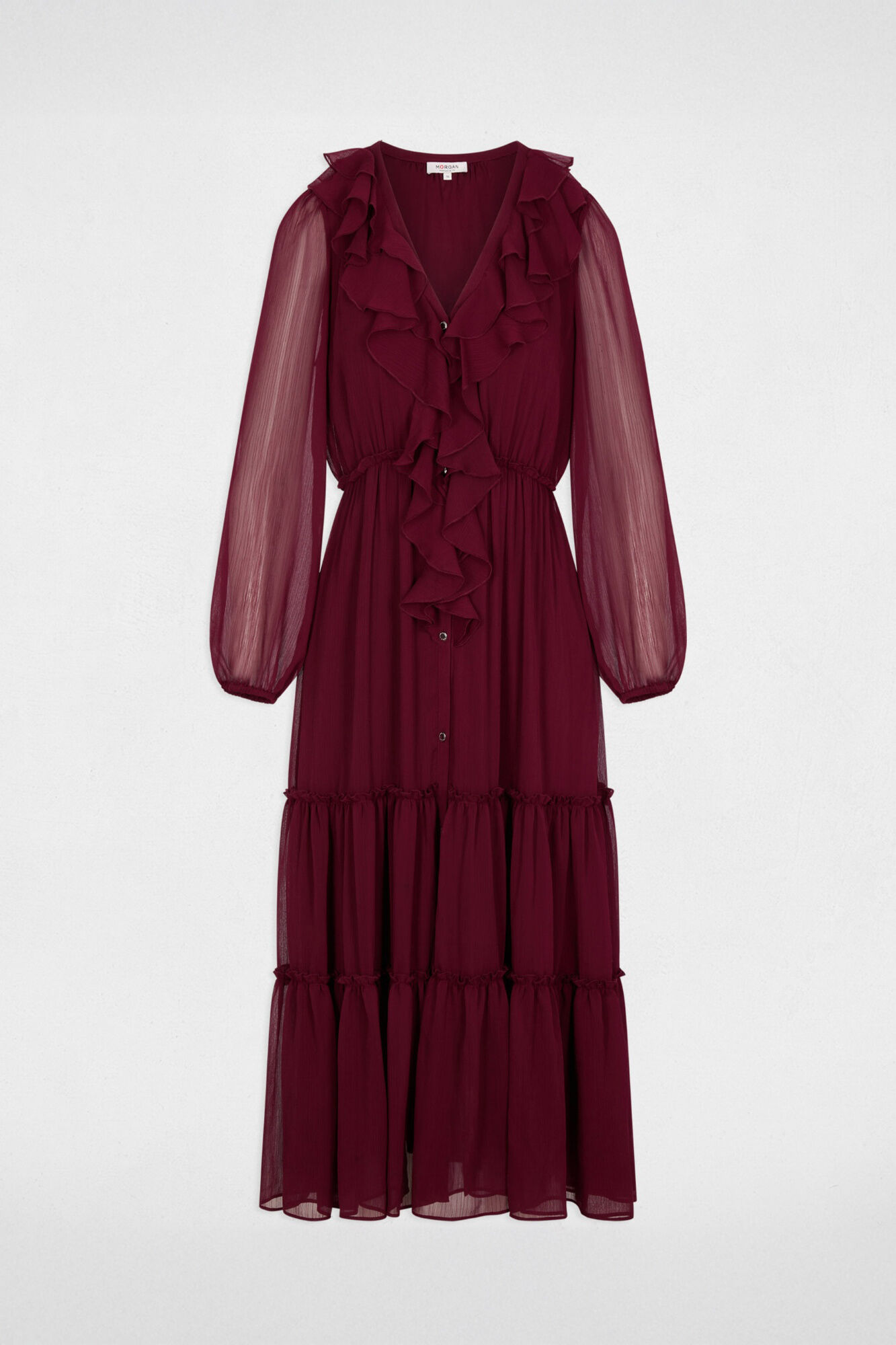 Morgan Fluid long dress Maroon