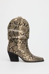 Cortefiel Snake boot Gold