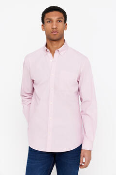 Cortefiel False plain Coolmax shirt Pink