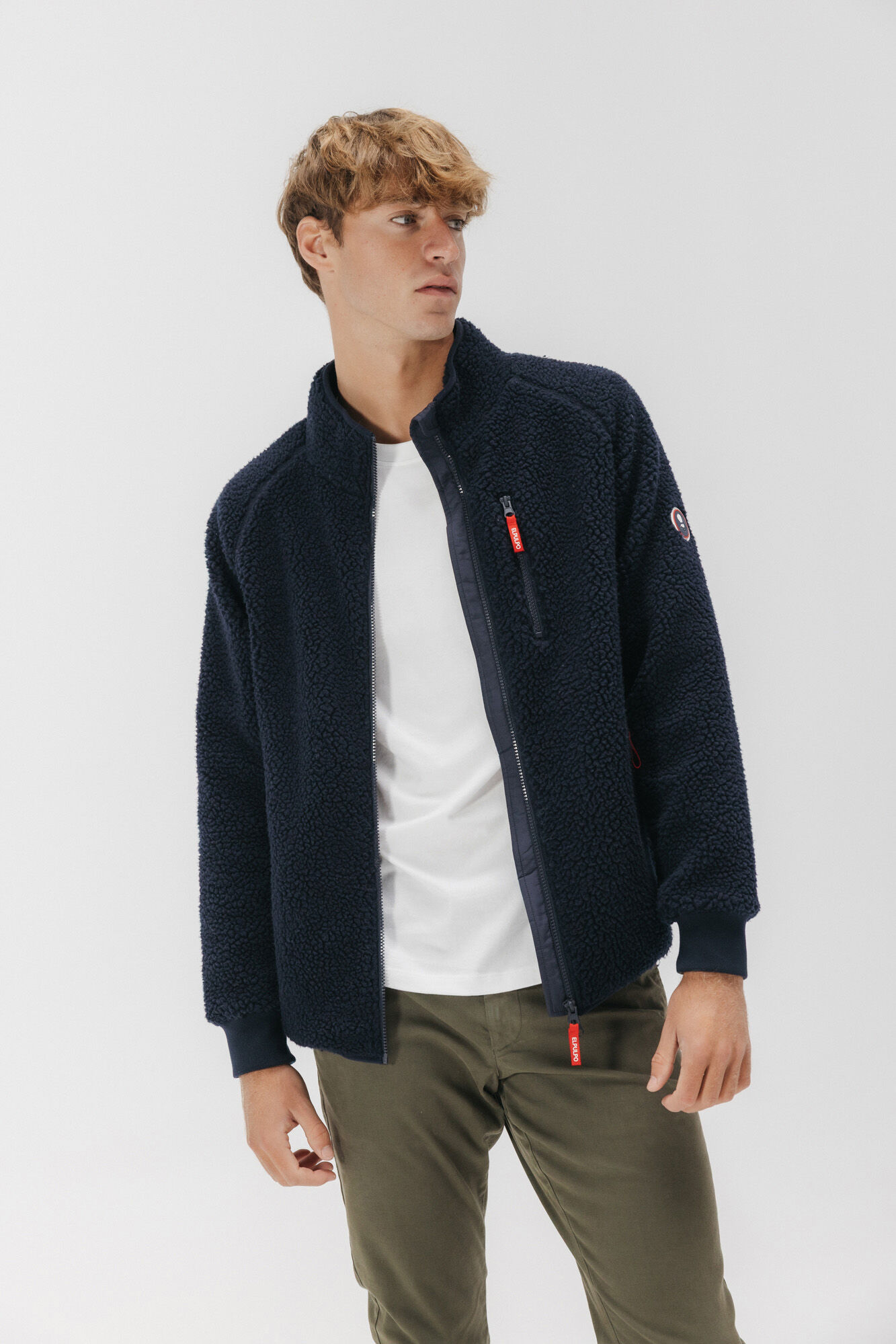 elPulpo Blus&atilde;o de forro polar Vancouver Azul