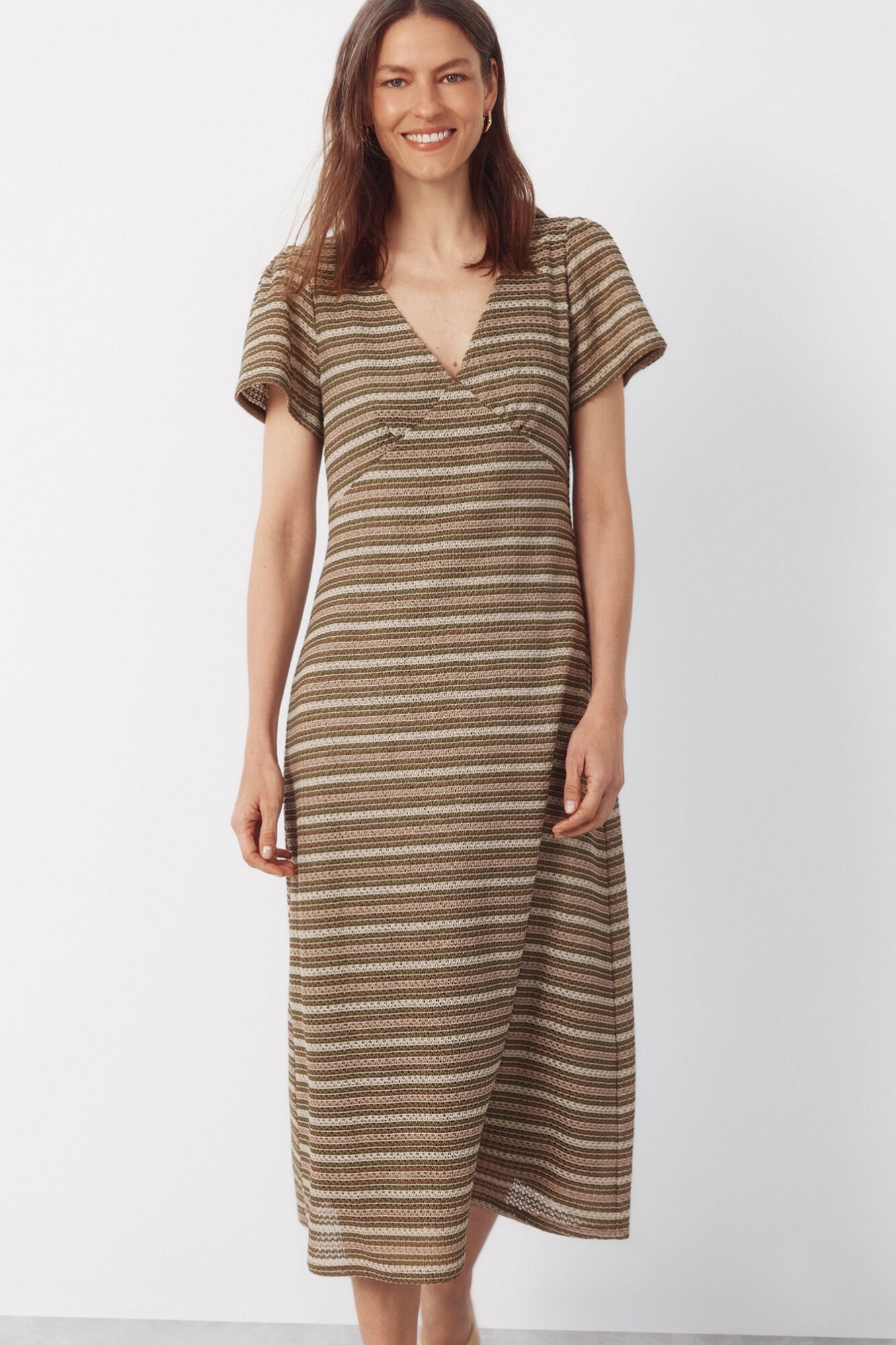 Cortefiel Striped structured dress