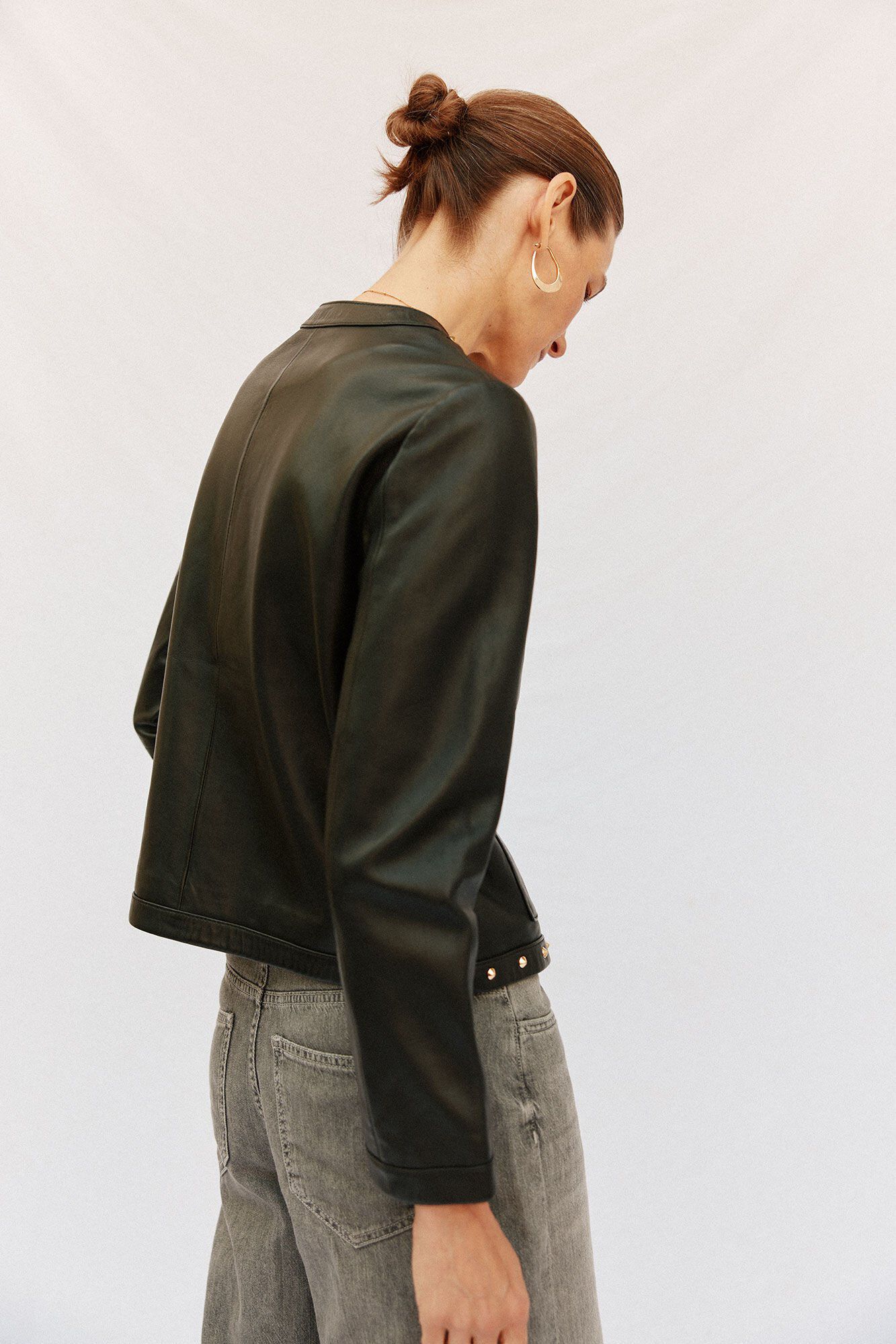 Cortefiel Jaqueta cravejada Preto