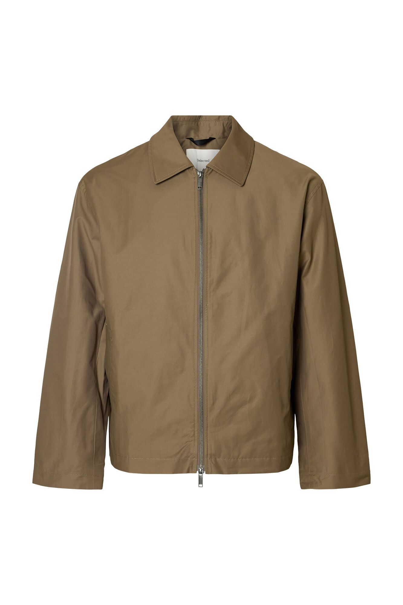 Selected Lightweight zip fastening jacket Nude