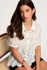 Morgan Camisa de renda Branco