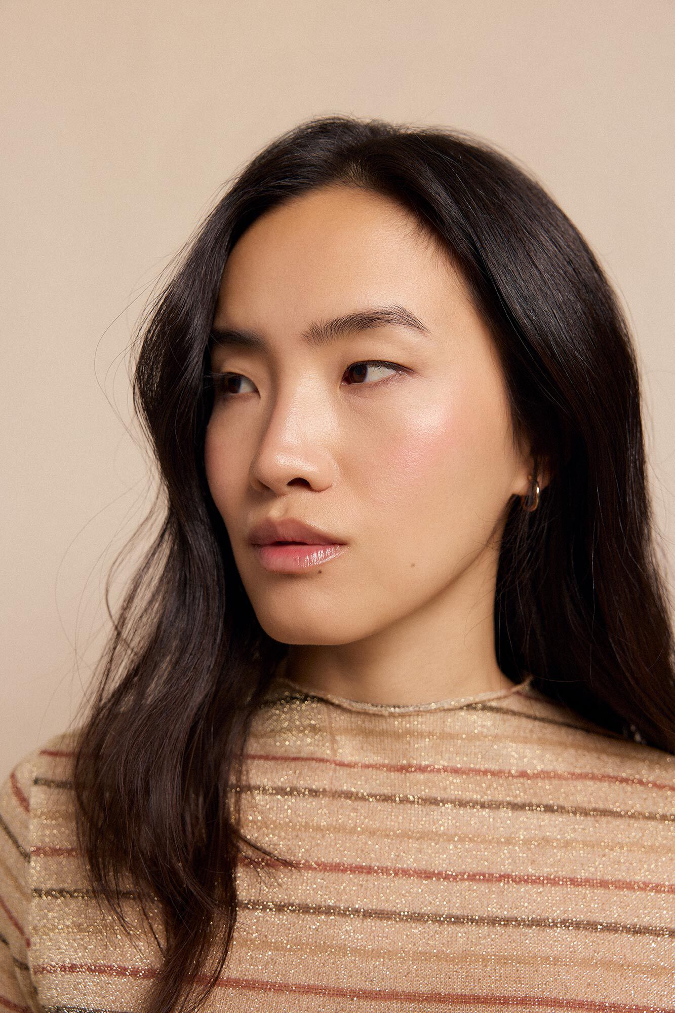 Slowlove Blusa listrada de lurex Multicolorido