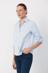 Cortefiel Poplin shirt Printed blue