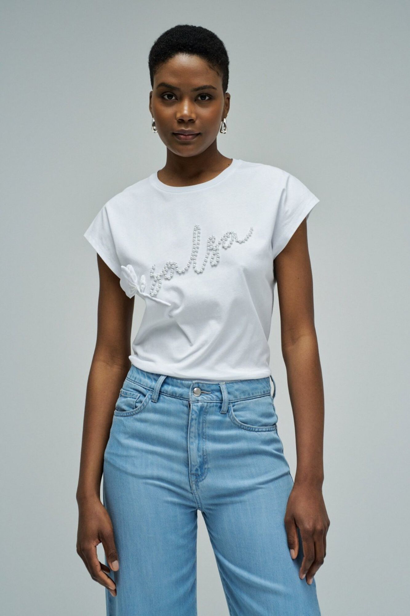 Salsa Jeans T-shirt com logo Branco