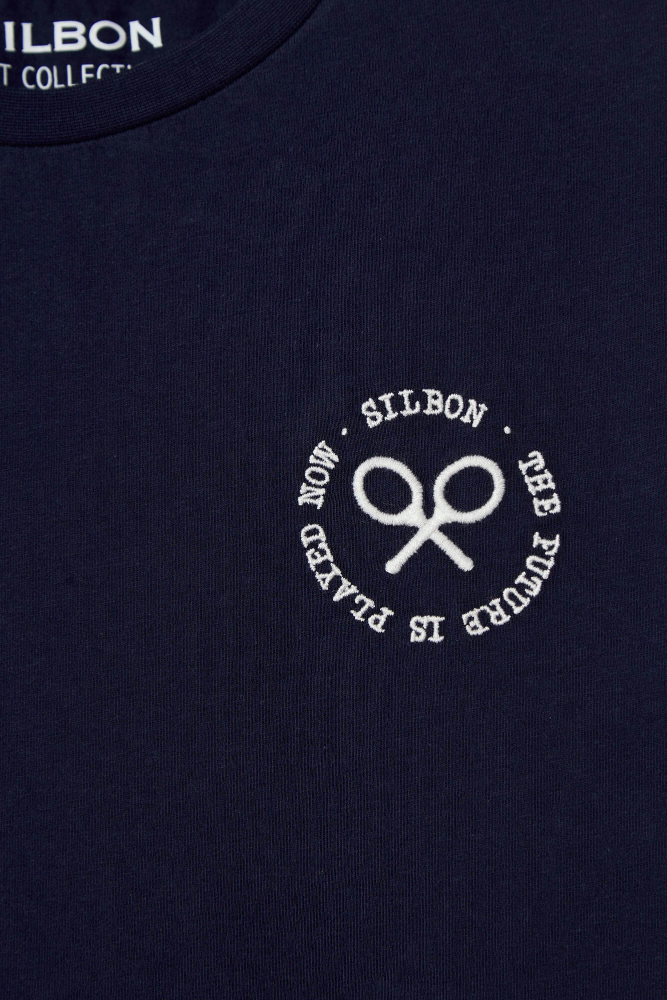 Silbon Navy blue Oxygen rackets T-shirt Navy