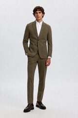 Selected Cal&ccedil;a formal Slim Fit Verde
