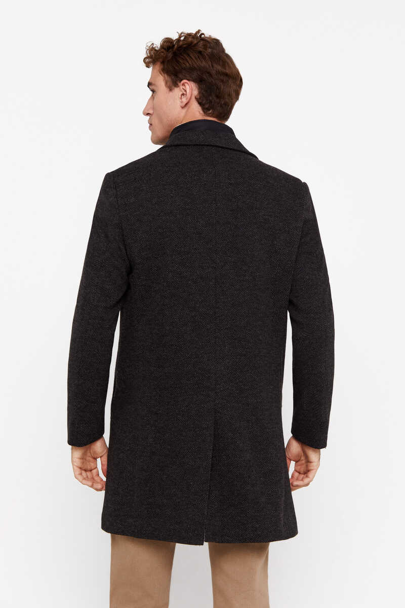 Cortefiel Coat with removable lining Dark grey