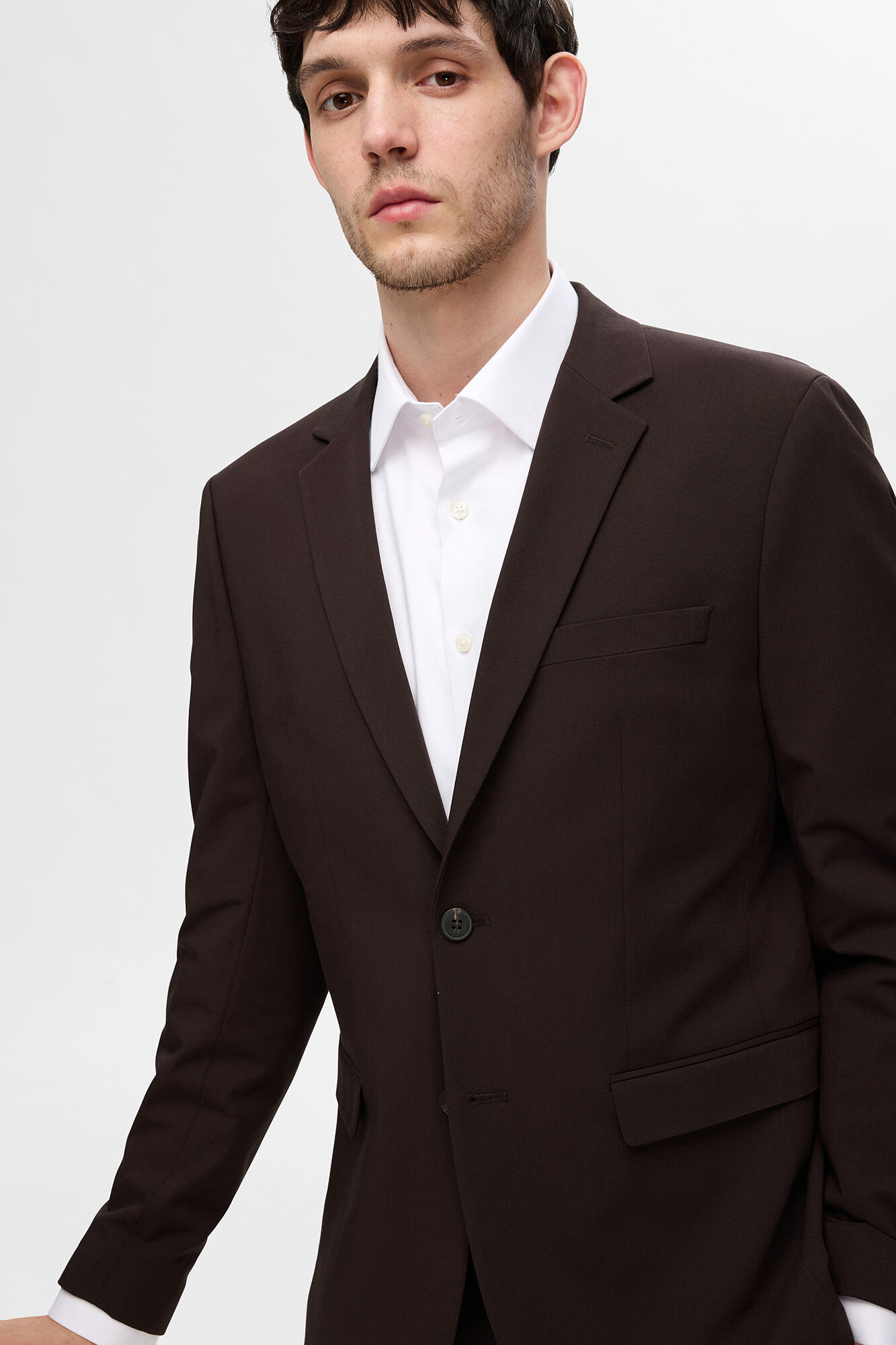 Selected Camisa Slim Fit de vestir Branco