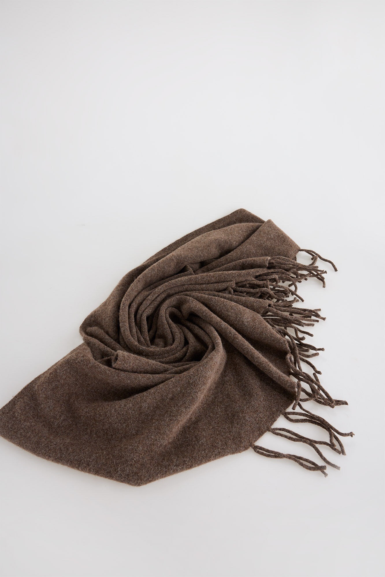 Slowlove Chal grueso flecos Marr&oacute;n