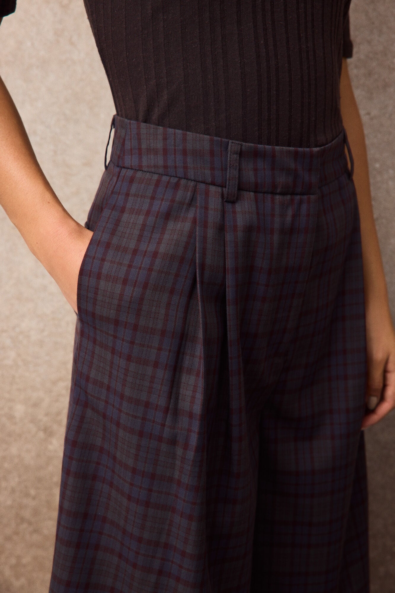Slowlove Plaid Bermuda shorts Printed brown