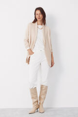 Cortefiel Cardigan with shawl neckline Beige