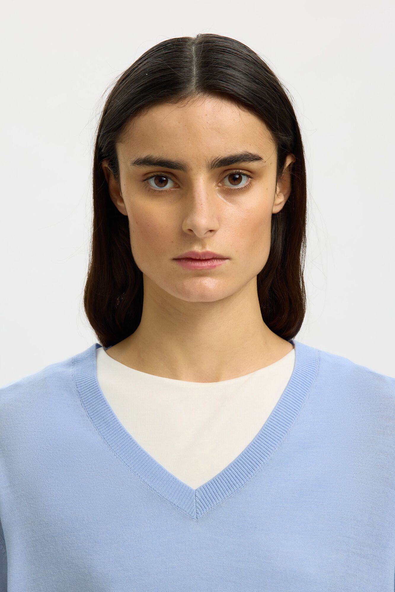 Selected 100% merino wool short sleeve jumper