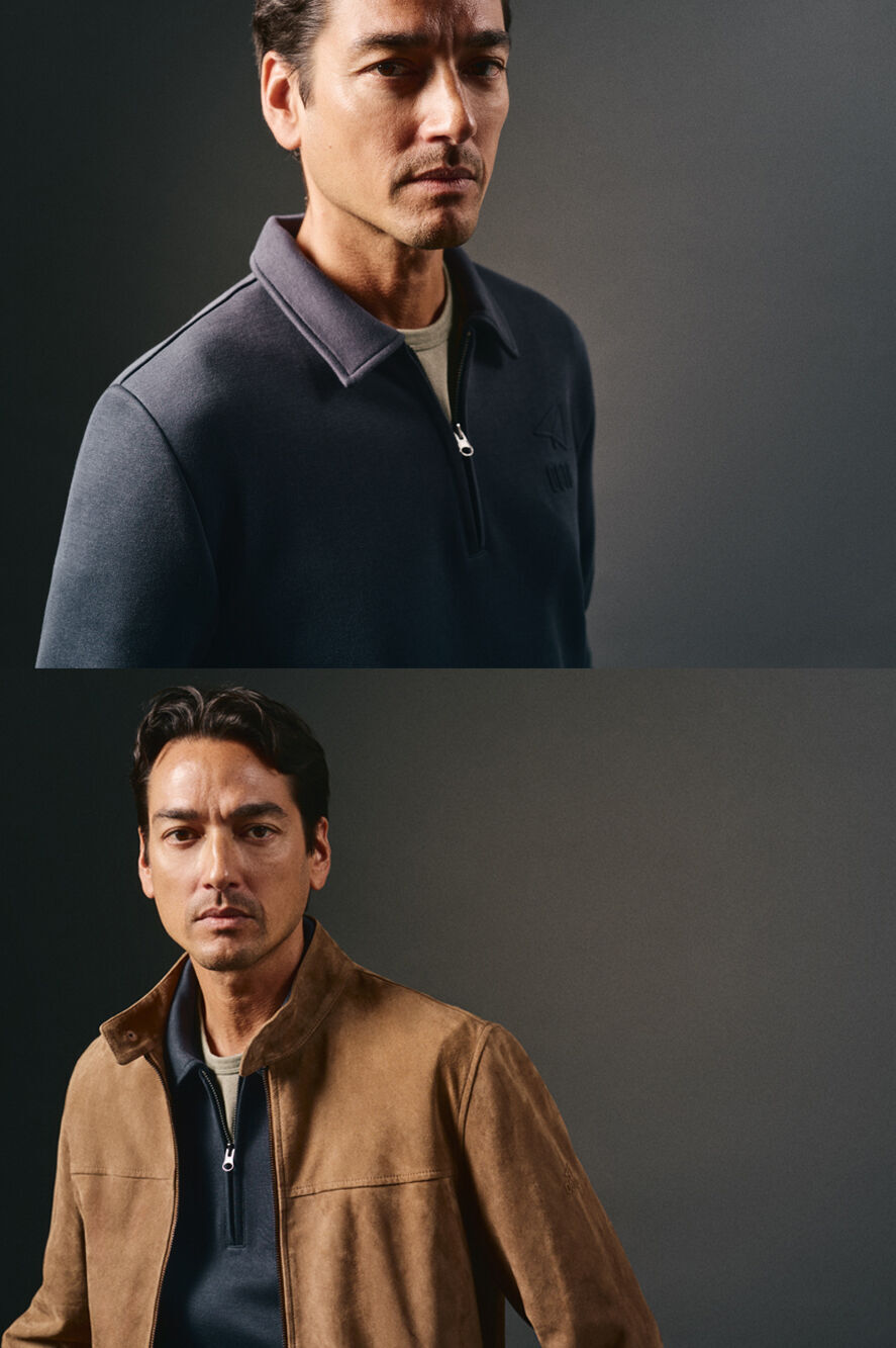 OOTO Zipped neck sweatshirt Navy