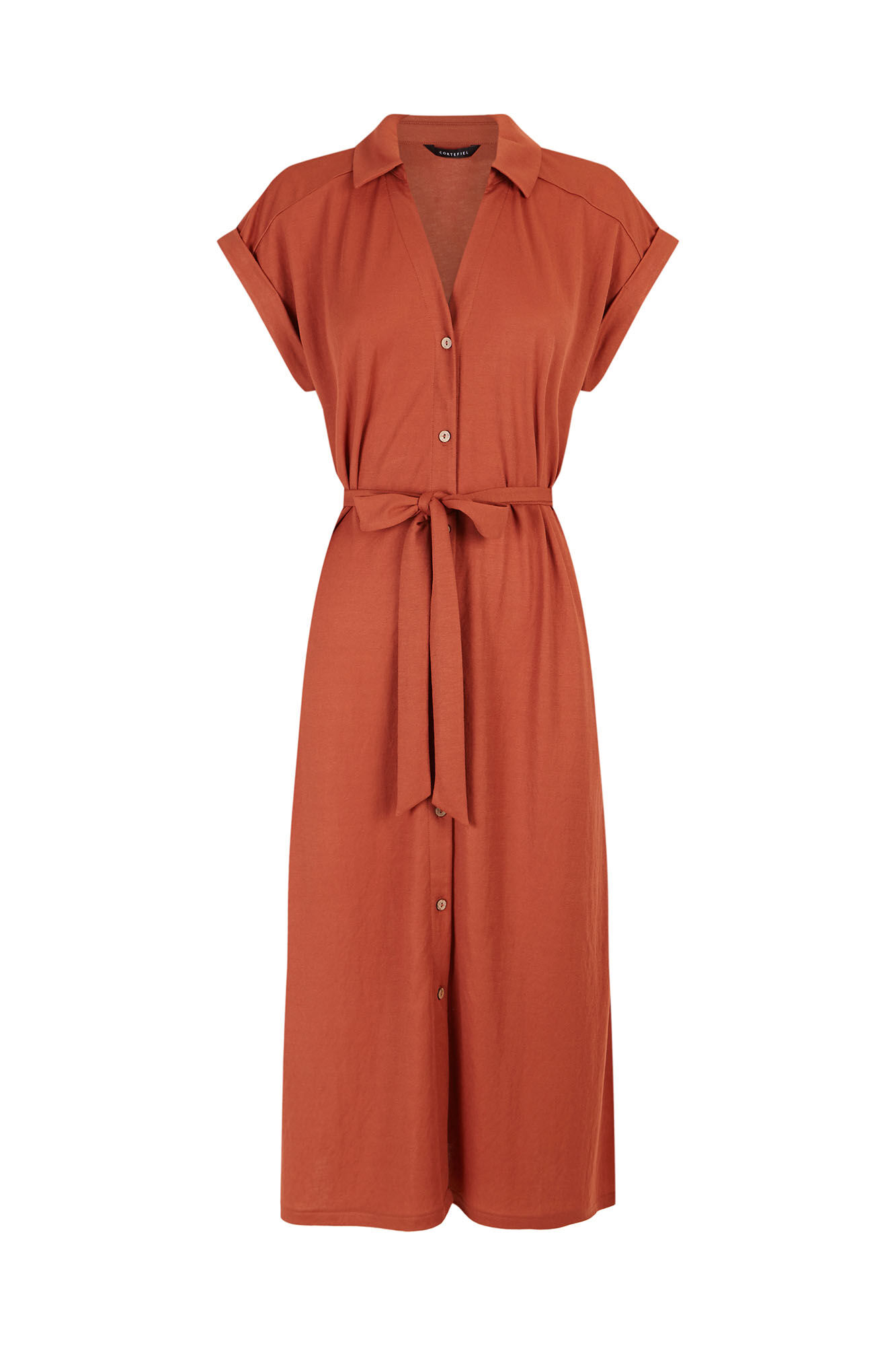 Cortefiel Shirt dress Brown