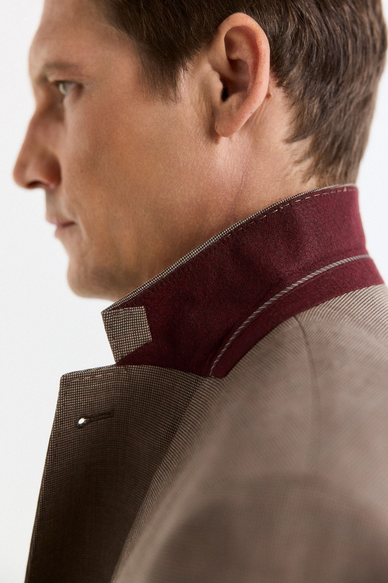 Cortefiel Mole eye bird's eye blazer Brown