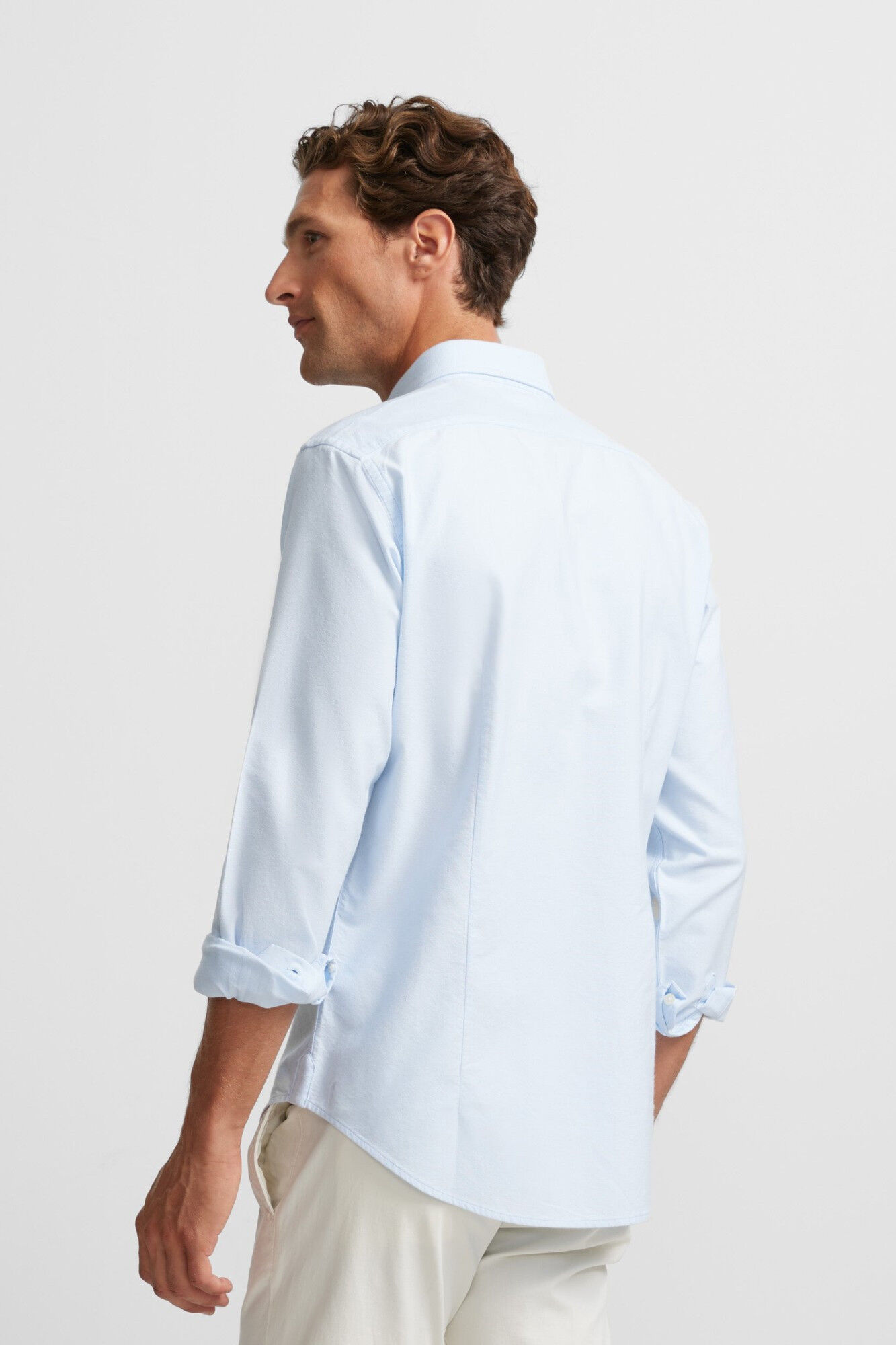 Silbon Oxford cutaway sport shirt Blue
