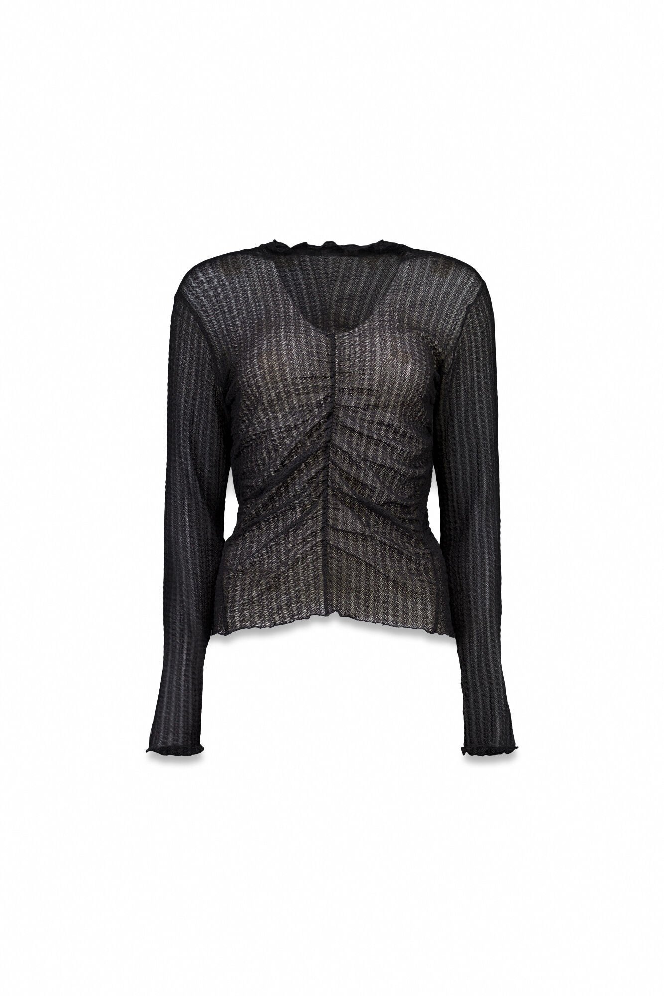 Slowlove Top frunces Negro