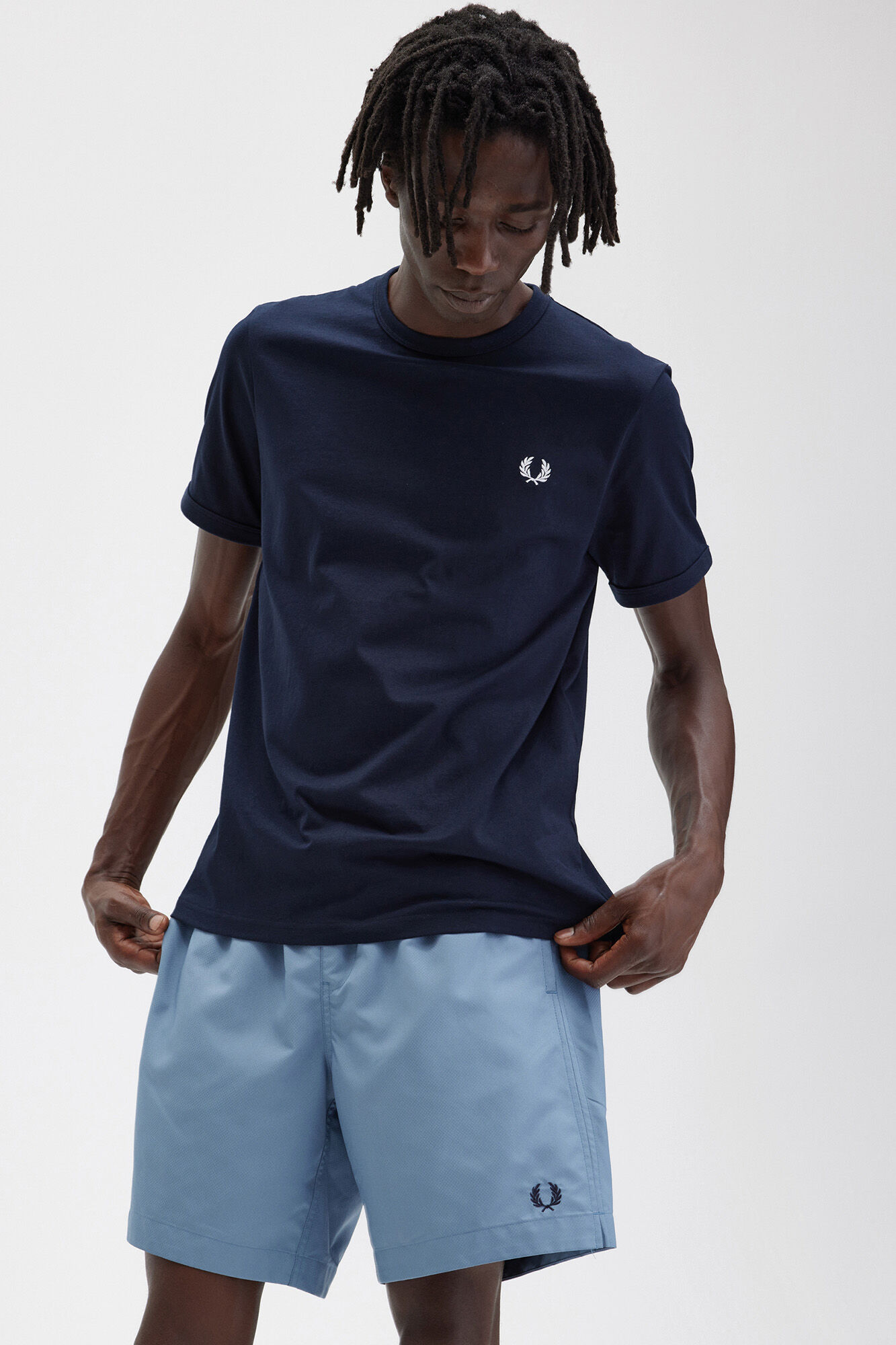 Fred Perry Ringer T-shirt Navy