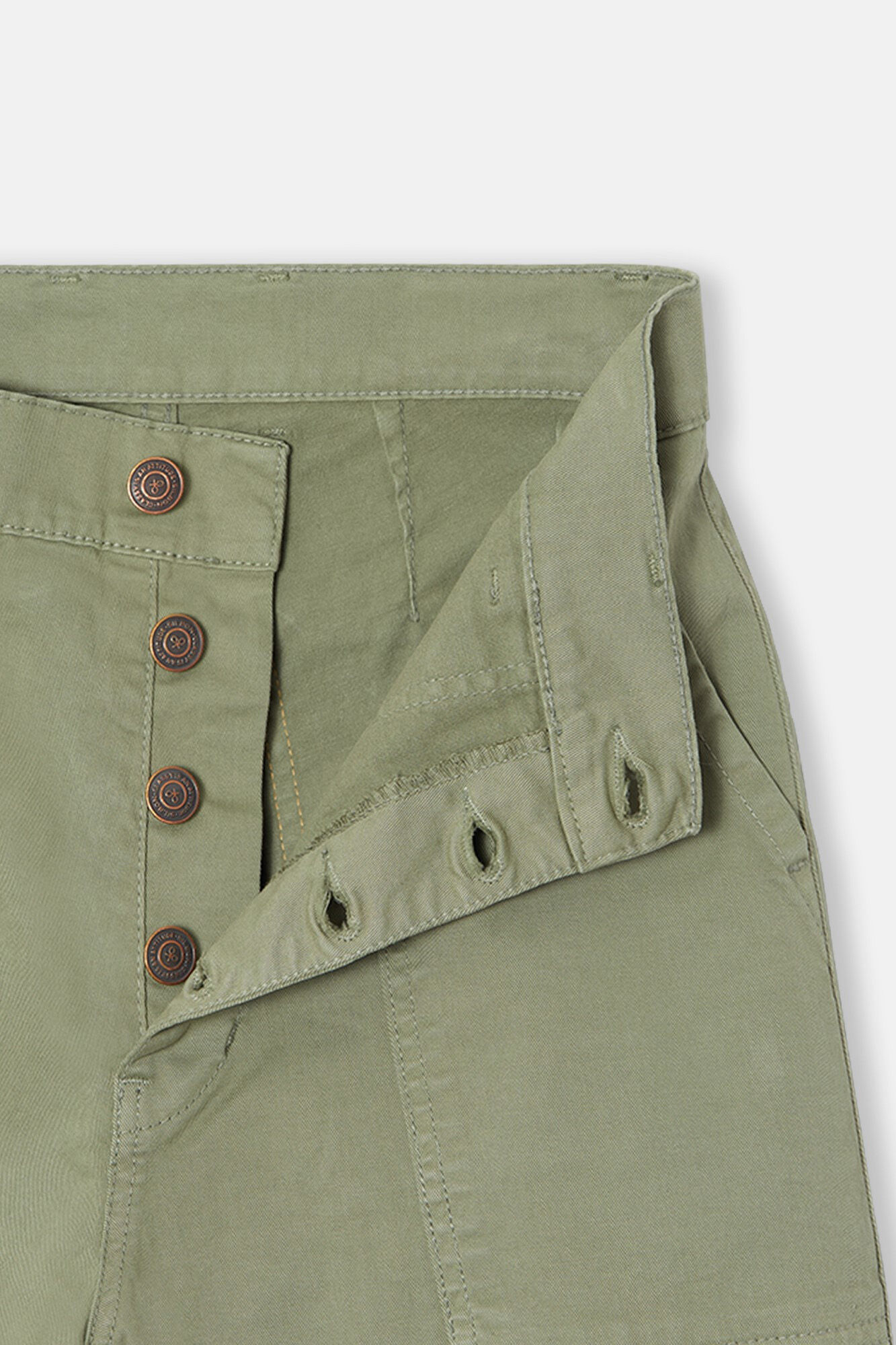 Silbon Pantal&oacute;n woman denim cargo Kaki