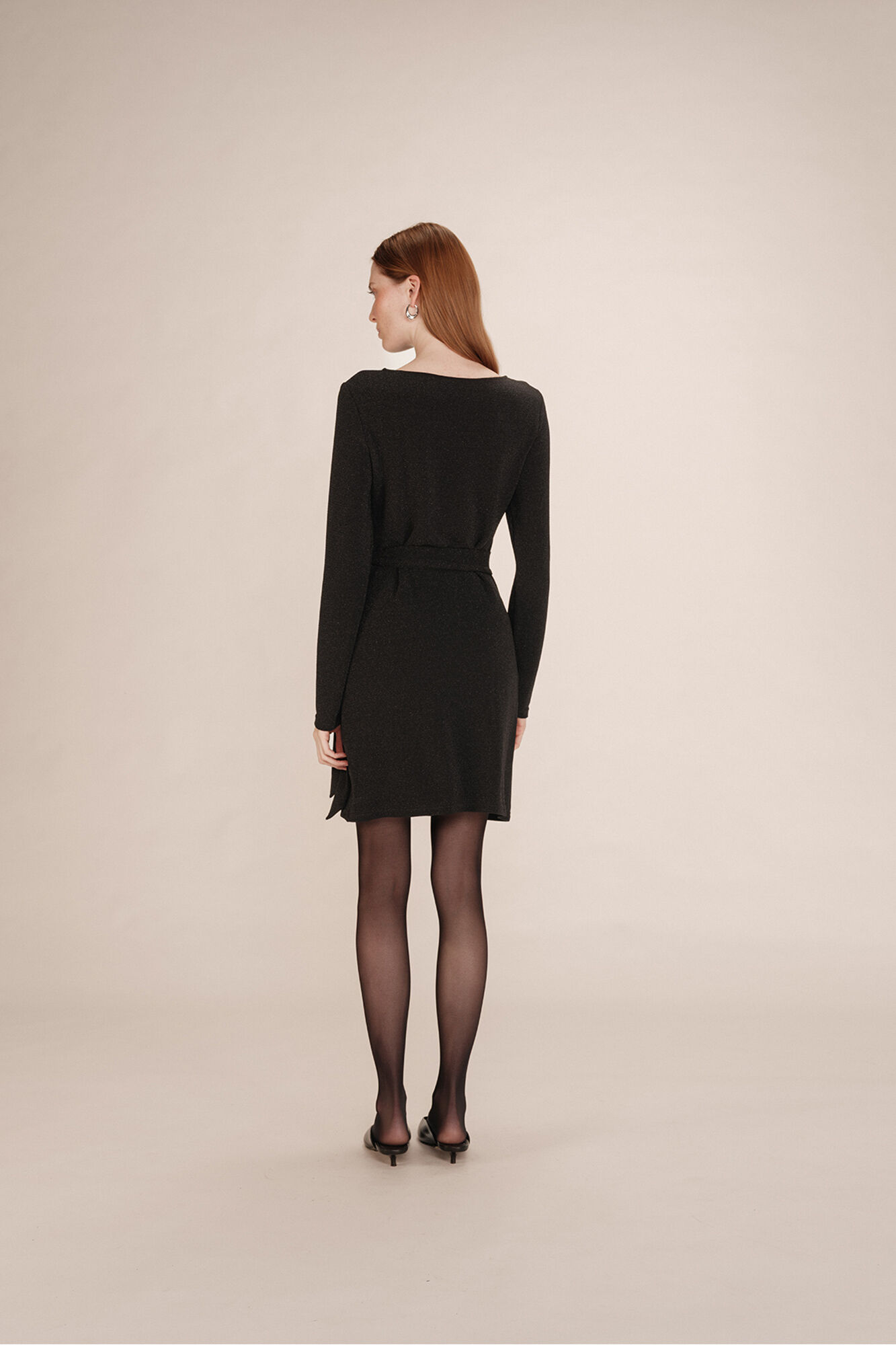 Grace & Mila Vestido curto de lurex  Preto