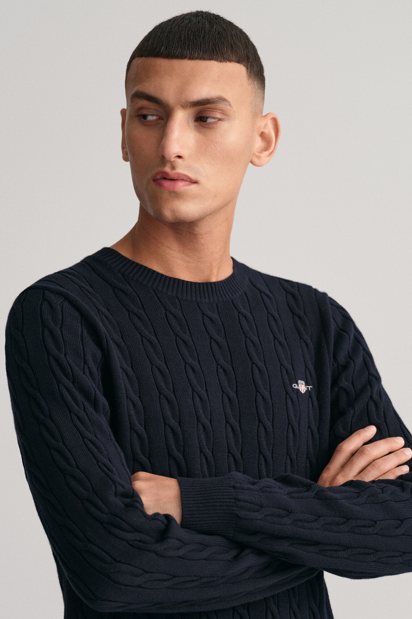 Gant Camisola de algod&atilde;o com gola redonda