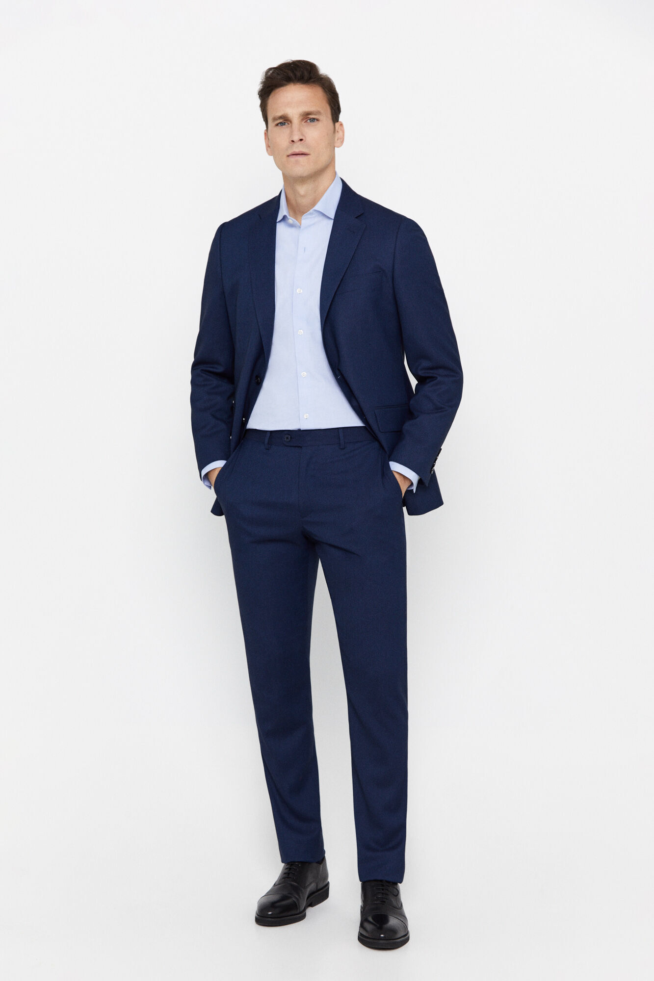 Cortefiel Birdseye weave trousers series XXI Blue
